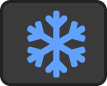 Icono de copo de nieve azul que enlaza a la sección 'Nuestras Terapias' sobre tratamiento de frío para recuperación muscular.