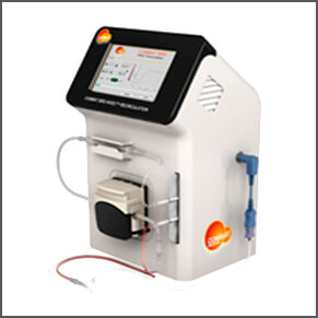Medical equipment designed for chemohyperthermia treatments that combine controlled heat and chemotherapy to improve therapeutic efficacy.