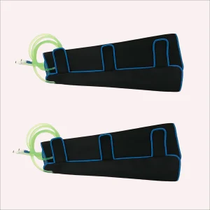 Deux échangeurs thermiques flexibles à branches complètes avec raccords, conçus pour les traitements esthétiques par la chaleur et le froid