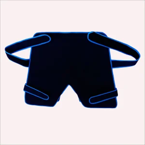 Échangeur thermique flexible pour les fesses avec bandes ajustables, conçu pour les traitements esthétiques par la chaleur et le froid.